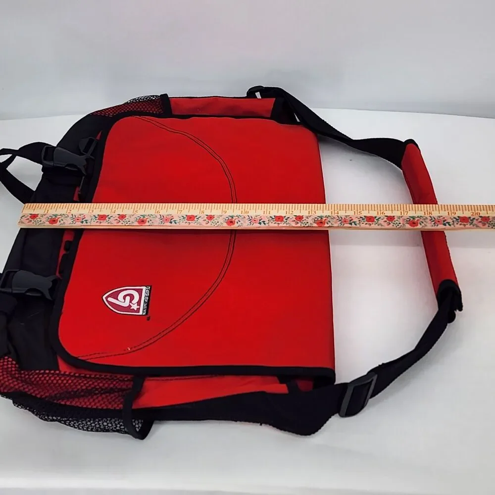 Gear Seven Collection Red Utility Messenger Bag